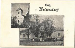 Kalyniv, Kaisersdorf, Kalinów; Kirche / church, school (?) (EK)