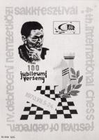 IV. Debreceni Nemzetközi Sakkfesztivál 1970., hátoldalon a résztvevők fénymásolt aláírásával,