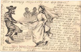 Mützwe Hohzeits-Tänzchen. 60139. S.M.P. Kraków 1902. / Jewish wedding dance. Judaica + cryptography (EK)