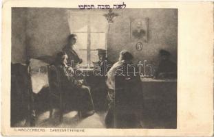 Sabbathruhe. Neue Künstler-Karte I. Serie Hirszenberg J.V.B. / Sabbath Rest. Judaica art postcard s: S. Hirszenberg (EK)