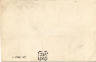 1916 Pola, Osztrák-magyar torpedónaszád egy torpedó kilövésének pillanatában, matrózok / K.u.K. Krie...