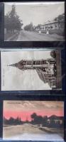 28 db RÉGI magyar városképes lap albumban: Eger és környéke / 28 pre-1945 Hungarian town-view postca...