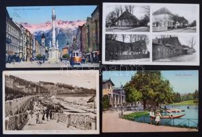 Kb 130 db régi képeslap, főleg külföldi városképek, sok Ausztria, Németország / ~130 old postcards, mostly foreign city views, a lot of Austria and Germany