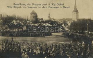 1918 Tallinn, Reval; Besichtung der Truppen durch S. Kgl. Hoheit Prinz Heinrich von preussen auf dem Petersplatz / Visit of the K.u.K. (Austro-Hungarian) military troops by Prince Henry of Prussia in winter