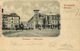 1901 Brassó, Kronstadt, Brasov; Kapu utca / Purzengasse. Julius Müller's Nachfolger / street