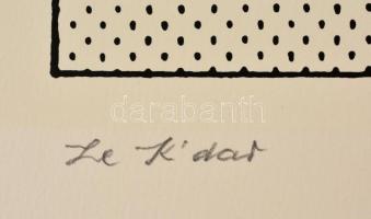 Joseph Kádár (1936-2019): Kompozíció. Elektrográfia, papír, jelzett, számozott (98/100), 36×53 cm