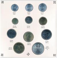 1993. 10f-200Ft (11xklf) forgalmi sor dísztokban, benne 200Ft Ag "MNB", "Magyarország...