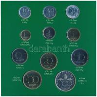 1995. 10f-200Ft (11xklf) forgalmi sor dísztokban, benne 200Ft Ag "Deák", "Magyarorszá...