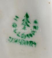 Hollóházi porcelán kulacs, 2 db, matricás, jelzett,  kis kopásnyomokkal, m: 16 és 20 cm