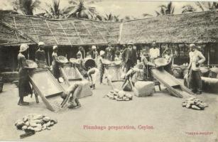Ceylon, Sri Lanka; Plumbago (graphite) preparation, folklore. Skeen-Photo