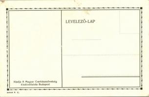 Magyar Cserkészszövetség Kiadóvállalata / Hungarian scout art postcard with trumpet s: Mátis