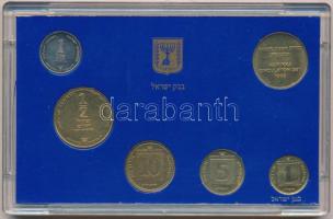 Izrael 1988. 1A-1S (5xklf) "Hanukka" + "Izraeli Bank" emlékérem szettben, eredet...