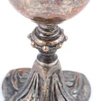 2 db Szántó József hódmezővásárhelyi iparművész által készített kehely, jelzett, m: 10 cm