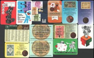 1972-2018 24 db kártyanaptár papír- és fémpénzek, numizmatika témában
