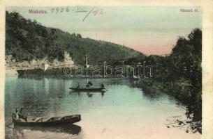 1906 Miskolc, Hámori tó, csónakok. D. K. Bp. 1906.-1147. sz.