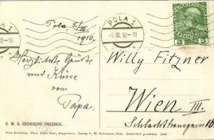 SM Schiff Erzherzog Friedrich K.u.K. Kriegsmarine / SMS Erzherzog Friedrich az Osztrák-Magyar Hadite...