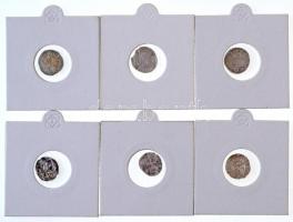 1373-1382. Denár Ag "I. Nagy Lajos" (6x) T:2,2- Hungary 1373-1382. Denar Ag "Louis I&...