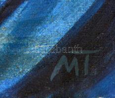 MT jelzéssel: Kompozíció. Olaj, vászon, 60×60 cm