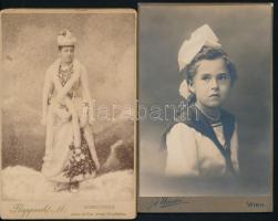 cca 1900 5 db keményhátú portréfotó, közte sérült, 16×11 cm