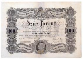 1848. 100Ft Kossuth bankó T:III-,IV restaurált Hungary 1848. 100Ft Kossuth banknote C:VG,G restored Adamo G114