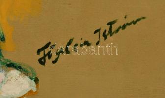 Föglein jelzéssel: Fiú portré. Olaj, farost, 80×60 cm