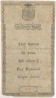 1806. 5G "Bécsi városi bankócédula" vízjeles papíron T:III-,IV Habsburg Monarchy 1806. 5 G...