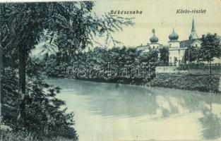 1923 Békéscsaba, Körös-parti részlet. Kiadja Belenta Albert (EK)