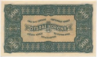 1923. 500K "Magyar Pénzjegynyomda Rt. Budapest" nyomdahely jelöléssel T:I-
Adamo K34