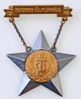 1948. Magyar Élmunkás fém kitüntetés, hátoldalon 5699 sorszámmal és M.A.P. jelzéssel (~50mm) T:1-