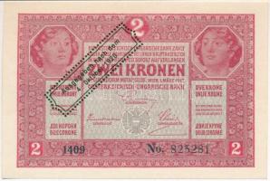 1917. 2K hamis Ausgegeben nach dem 4. Oktober 1920 felülbélyegzéssel (fake overprint) T:I