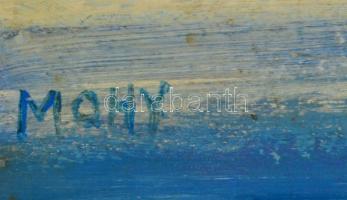 Mohi jelzéssel: Téli táj. Olaj, farost, 61×75 cm