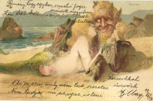 1899 Cannes, LEsterel et les Rochers de la Bocca F. Killinger & Faivret No. 126. / Mountain with a human face, litho