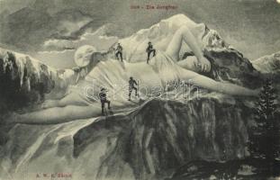 Die Jungfrau / Mountain with a human face, gently erotic (EK)