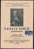 1934 Pablo Casals gordonkaestje, Schulhof Ottó közreműködésével, 15p