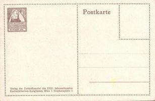 1912 Wien, XXIII Internat Eucharistischer Kongress. Rudolf von Habsburg verehrt das allerheiligste A...