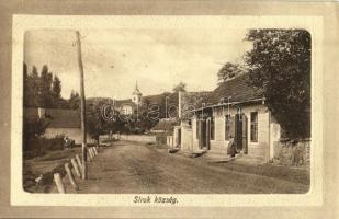 Sirok - 2 db régi enyhén ázott városképes lap / 2 pre-1945 slightly wet town-view postcards