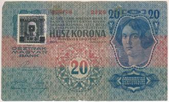 1913. 20K hamis Bosznia-Hercegovina bélyeggel és bélyegzéssel (fake stamp and overprint) T:III,III-
