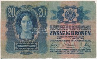 1913. 20K hamis "Bosznia-Hercegovina" bélyeggel és bélyegzéssel (fake stamp and overprint)...