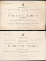 1935-1940 Meghívó a szegedi Ferenc József Tudományegyetem ünnepi ülésére, 5 db