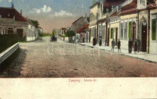 1918 Csepreg, Iskola tér, üzletek (ragasztónyom / glue marks)
