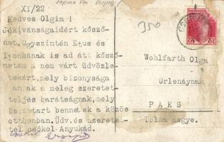 1918 Csepreg, Iskola tér, üzletek (ragasztónyom / glue marks)