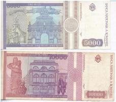 Románia 1991. 1000L + 1992. 500L + 5000L + 1994. 10.000L T:I-III
Romania 1991. 1000 Lei + 1992. 500...