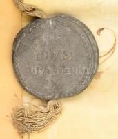 1878 IX. Pius pápa nevében kelt pápai levél Ferenc Józsefhez Schlauch Lőrinc választott szatmári püs...