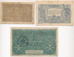 Románia 1920. 2L + Német megszállás 1917. 25b + 1L T:III,III-
Romania 1920. 2 Lei + German occupati...