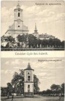 Győrszentiván, Római katolikus templom és apácazárda, régi torony harangokkal. Kiadja Ősz Vilmos (EK)
