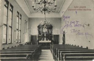 1918 Győr, Püspöki papnevelő intézet kápolnája, belső, oltár (EM)