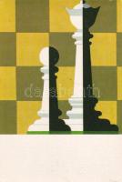 Argentína: 1978. évi sakk olimpia lapja, hátoldalán sakkbélyegzés C