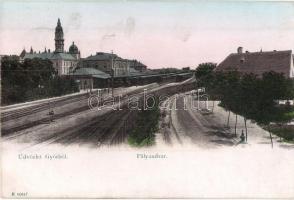 Győr, pályaudvar, vasútállomás, vágányok