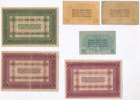 Olaszország / Velence / Osztrák-magyar megszállás 1918. 5c + 10c (2x) + 1L (2x) + 2L T:III-III- szak...