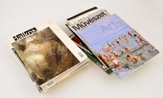 cca 2000-2010 Vegyes nagyrészt művészeti folyóirat tétel, 31 db, közte a Balkon művészeti folyóirat 11 száma, Új Művészet művészeti folyóirat 8 száma, Art Magazin 4 száma, Művészet folyóirat 4 száma, ..stb.